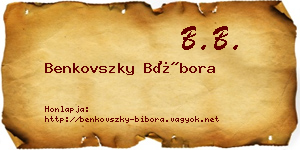 Benkovszky Bíbora névjegykártya
